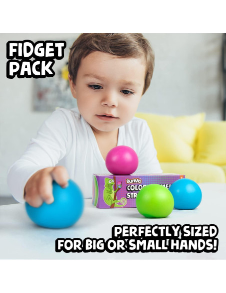 Bolas de Estrés BunMo 3pk - Juguetes Fidget Suaves para Niños