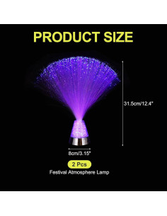 Lámpara de Fibra Óptica MECCANIXITY LED 31.5cm 2 Pcs 2