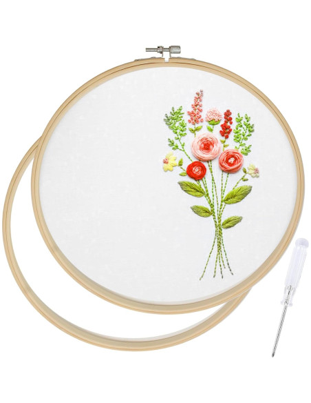 Aros de Bordado de Madera Biaungdo 30 cm - 2 Piezas