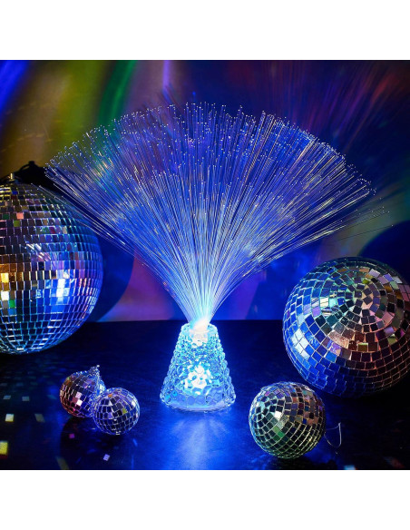 10 Piezas Lámpara de Fibra Óptica LED Patelai Multicolor 34.5 cm