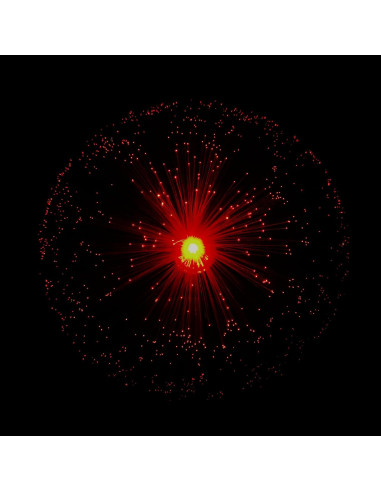 Lámpara de fibra óptica JALORDE 33 cm con base de cristales