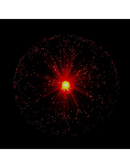 Lámpara de fibra óptica JALORDE 33 cm con base de cristales