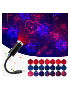 Proyector Luz Nocturna Aevdor Estrella 9 Modos 24 Efectos