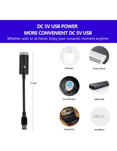 Proyector Luz Nocturna Aevdor Estrella 9 Modos 24 Efectos
