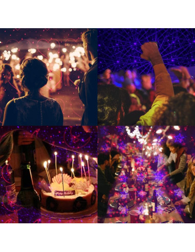 Proyector Luz Nocturna Aevdor Estrella 9 Modos 24 Efectos