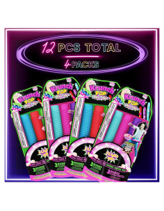Tuberías Krunch Pop Glow - Paquete de 12 tuberías luminosas