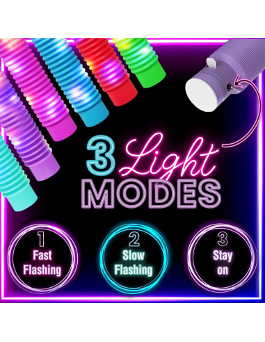 Tuberías Krunch Pop Glow - Paquete de 12 tuberías luminosas