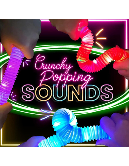 Tuberías Krunch Pop Glow - Paquete de 12 tuberías luminosas