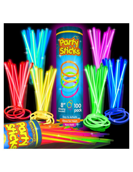 Palitos de Luz Brillantes PartySticks 100 Piezas 20.32 cm