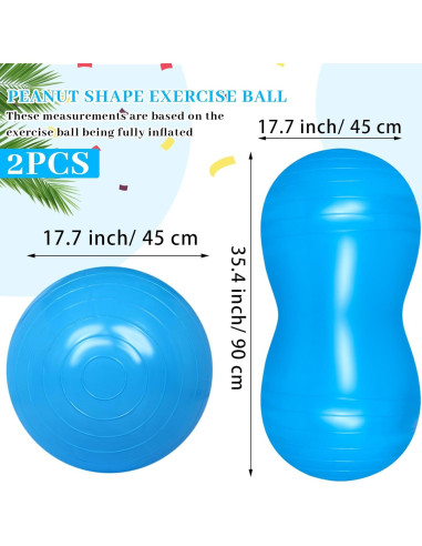 Pelotas de Cacahuate Threan 90 cm para Ejercicio y Yoga