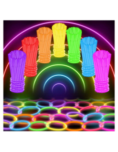 100 Palos de Luz Brillantes Glow Mind 20.32 cm para Fiestas