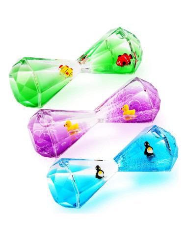 Temporizador Líquido Antiestrés YUE Motion 11x5cm con Juguete