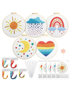 Kit de Bordado Yinder 5 Piezas para Principiantes DIY