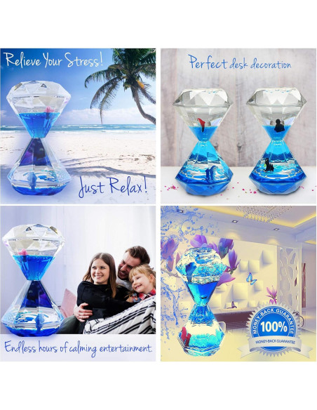 Temporizador Líquido Antiestrés YUE Motion 11x5cm con Juguete