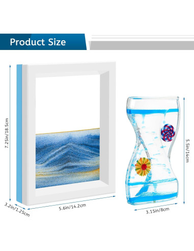 Coitak Set de Juguetes de Escritorio: Temporizador y Arena en Movimiento