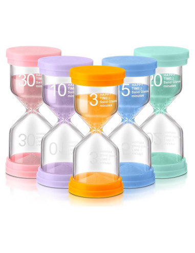 Temporizadores de Arena Kanayu 5 Piezas 3-30 Minutos