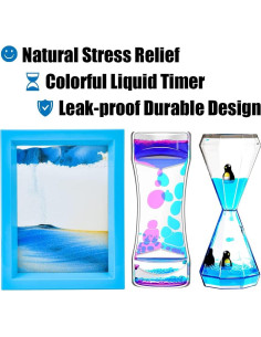 Temporizador de Líquido en Movimiento FKYTION - 3 Piezas Pingüino 2