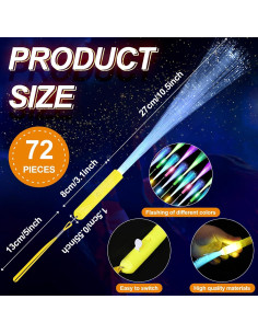 72 Varitas de Fibra Óptica LED VAIPI para Fiestas y Bodas 2