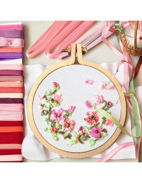 Mini Aros de Bordado de Madera Syhood - 16 Juegos Variados