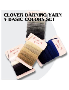 Conjunto de Hilo de Remiendo Clover 4 Colores Básicos 14m 2