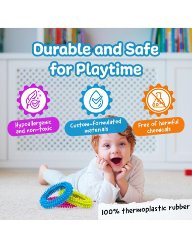 Anillos Sensoriales Espinosos IMPRESA - Paquete de 3 - 5.08 cm Interior