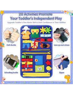 Tablero Ocupado Montessori Goobaetoy 10 Páginas Dinosaurio 2