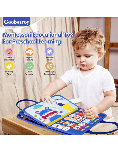 Tablero Ocupado Montessori Goobaetoy 10 Páginas Dinosaurio