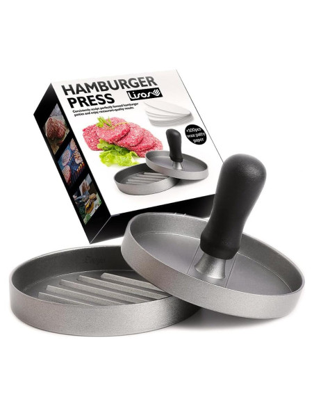 Conjunto de 100 Papeles y Molde para Hamburguesas LISOS 12.7 cm