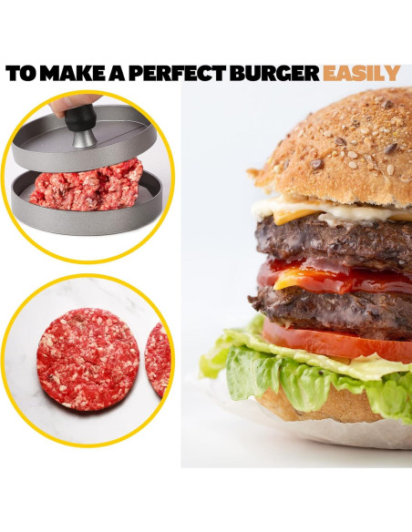 Conjunto de 100 Papeles y Molde para Hamburguesas LISOS 12.7 cm