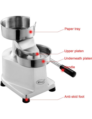 Prensador de Hamburguesas ZICA 150mm Acero Inoxidable