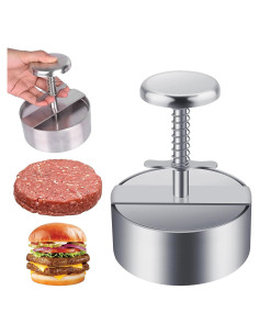 Prensa de Carne para Hamburguesas Owfeel, Acero Inoxidable 304, 11.4 cm