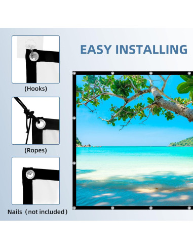 Pantalla de proyector HUANYINGBJB 120" HD Plegable Doble Cara
