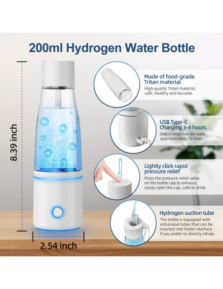 Generador de Agua Hidrogenada Koucen KC-306-W 5000PPB 3 en 1