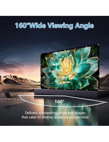Pantalla de Proyector Plegable KEJOG 213 cm 16:9 Doble Cara