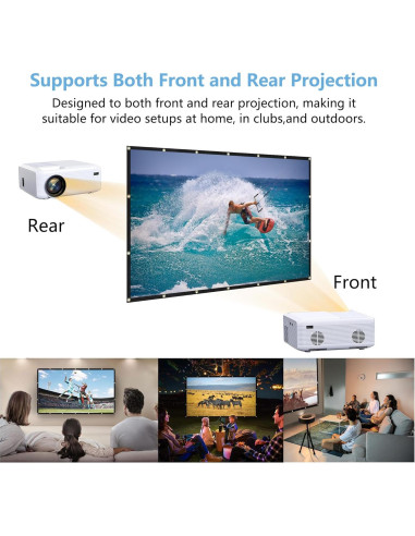 Pantalla de Proyector Plegable KEJOG 213 cm 16:9 Doble Cara
