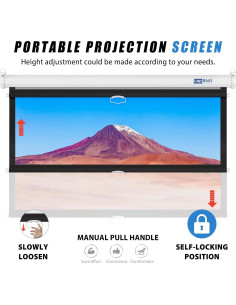 Pantalla de Proyector Retráctil LopBast 100" 16:9 1.2 Ganancia 4K 2