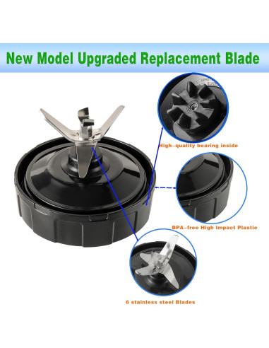 Cuchilla de licuadora Ninja 7 aletas compatible BN401 BN751