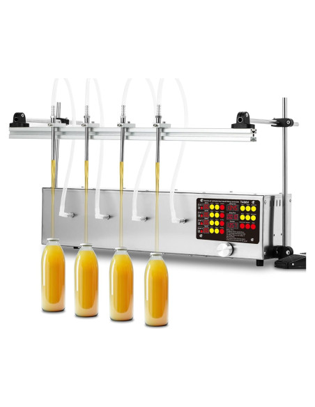 Máquina de Llenado Líquido 4 Cabezas 13.2 kg para Vino y Detergente