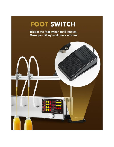 Máquina de Llenado Líquido 4 Cabezas 13.2 kg para Vino y Detergente