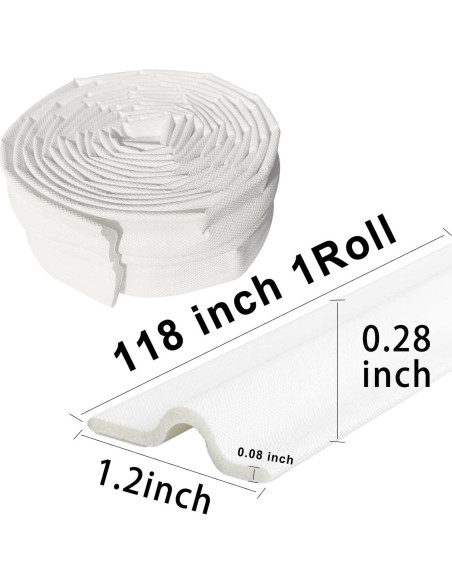 Sellador de Ventana KNEELISA 299.72 cm Autoadhesivo Blanco