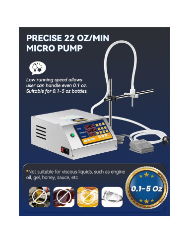 Máquina de Llenado de Líquidos Hanchen 148 ml Bomba Peristáltica