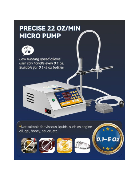 Máquina de Llenado de Líquidos Hanchen 148 ml Bomba Peristáltica