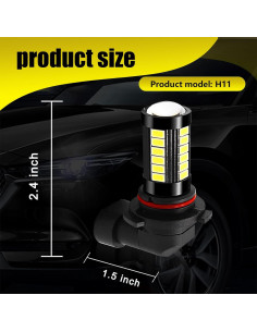 2 Bombillas LED de Niebla Flygun 9006 1500 Lúmenes 6500K 2