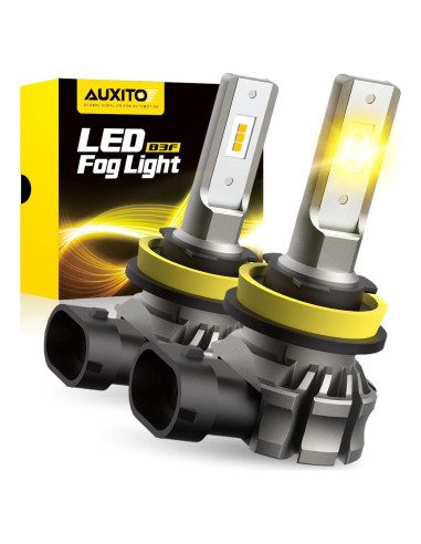 Bombillas de Luz de Niebla LED AUXITO H11 H8 H16 6000 Lúmenes Amarillo