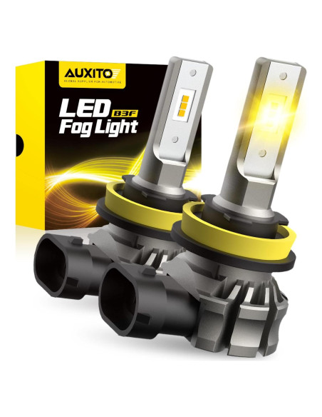 Bombillas de Luz de Niebla LED AUXITO H11 H8 H16 6000 Lúmenes Amarillo