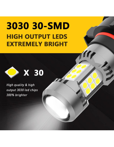 Bombillas LED de Niebla PHINLION PSX24W 3200 Lúmenes 6000K