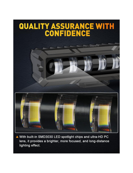 Barra de Luz LED NAOEVO 6 Pulgadas 50W 2600LM Blanca