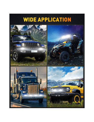 Barra de Luz LED NAOEVO 6 Pulgadas 50W 2600LM Blanca