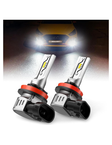 Bombillas LED de Luz de Niebla SEALIGHT H11 F5 12000 Lúmenes 6500K