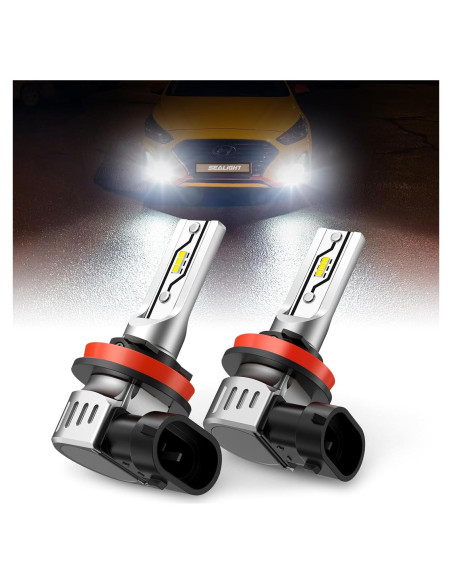 Bombillas LED de Luz de Niebla SEALIGHT H11 F5 12000 Lúmenes 6500K